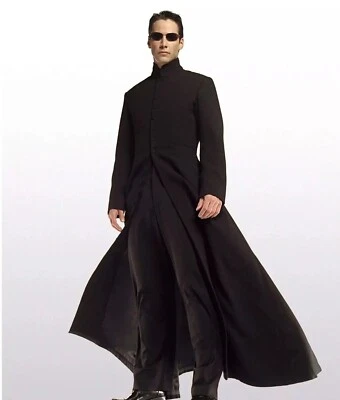 Gabardina Neo Matrix para hombre - Abrigo largo plumero negro Keanu Reeves Foto 1 de 4