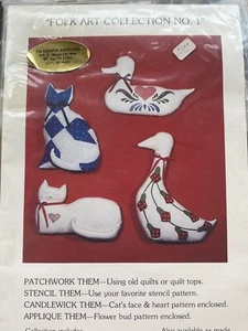 Patchwork Pillow Inc Kourtyard Folk Art Collection Kit Ducks & Kitties - Picture 1 of 4