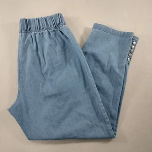 BLAIR Stretch Blue Pull-On Denim Capri Jeans Womens Size PM - Picture 1 of 7