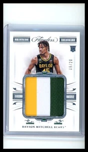 2021 Panini Flawless Davion Mitchell novato jugador 3 colores parche usado /20 Baylor - Imagen 1 de 2