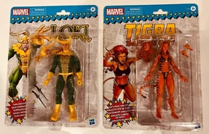 LOT OF 2 MARVEL LEGENDS RETRO 6" LOKI & TIGRA ACTION FIGURES MISP - Picture 1 of 4