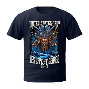 Camisa USS Cape St. George CG-71 Rey Neptuno Veterano Regalo USN Marina de los Estados Unidos Orgullo - Imagen 1 de 2
