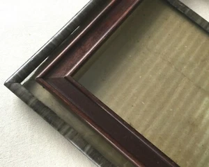 Lot 2 Vintage Antique Wood Portrait Picture Frames - 10" x 8" & 10" x 7" Rabbets - Picture 1 of 12