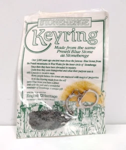 LLAVERO/LLAVERO STONEHENGE Preseli piedra azul vintage de Gales Inglaterra ¡NUEVO! - Imagen 1 de 9