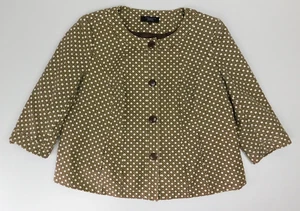 Talbots Womens Blazer Jacket Size 14w Brown - Picture 1 of 11