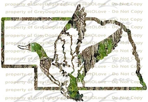 Camouflage Camo Nebraska Duck Hunter Hunting Vinyl Decal Sticker Fowl Drakes Car - Picture 1 of 1