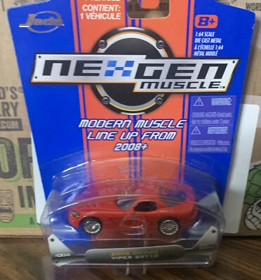 2008 DODGE VIPER SRT10 RED 1/64 JADA NEX GEN MUSCLE - Image 1 of 3