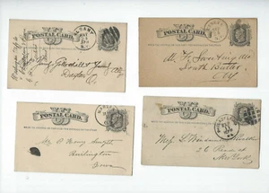 UNITED STATES-POSTAL CARDS-SELECTION-LOT OF 10-NICE CANCELS-PRE 1900-F-VF-#514 - Picture 1 of 6
