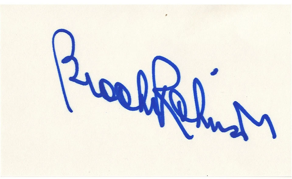 BROOKS ROBINSON BALTIMORE ORIOLES BASEBALL HALL OF FAMER RARE SIGNED CARD - Image 1 of 1