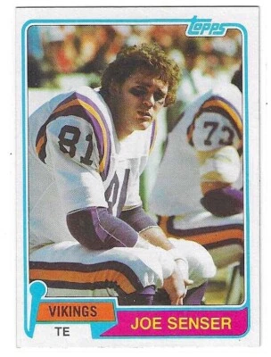 1981 TOPPS JOE SENSER #217 MINNESOTA VIKINGS WEST CHESTER STATE — 第 1/2 张图片