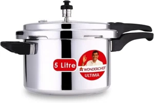 Wonderchef Pentola a Pressione Ultima in Alluminio con Coperchio Esterno, 5 Litri, Argento - Foto 1 di 7