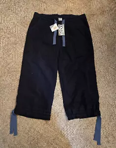 IXSPA Women's Capri Pants Size Large Drawstring NWT Blue Polyester - Picture 1 of 7