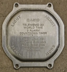 Casio 2788 LAW-20 Tapa case back cover stainless steel - Picture 1 of 2