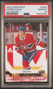 2022 Upper Deck Canvas Young Guns KAIDEN GUHIE RC #C232 PSA 10 Gem Canadiens - Picture 1 of 2