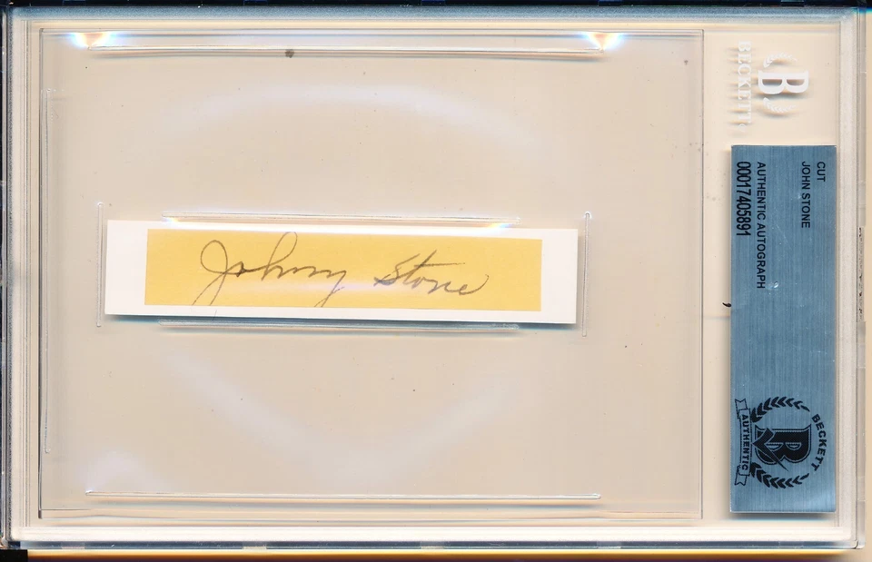 John Stone Signed Cut Beckett 1928 Debut Deceased 1955 Tigers / Senators - Image 1 of 1