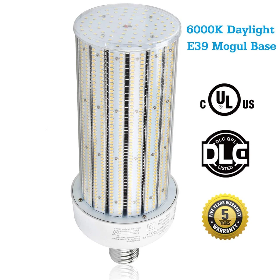 LED Corn Cob Light 250 Watt 36000LM 1000W Metal Halide E39 Mogul Base 6000K Bulb - Image 1 of 4