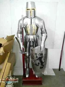 Costume da cavaliere medievale armatura XV secolo combattimento armatura corpo intero regalo Halloween - Foto 1 di 4