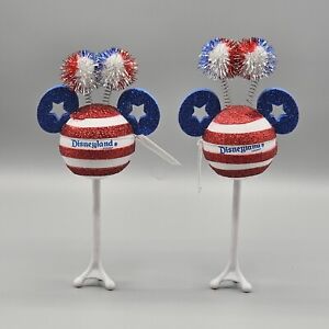 Disneyland Antenna Topper 4th of July USA Mickey Mouse Ears Two Americana