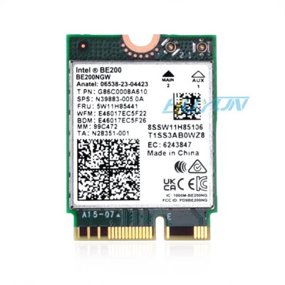 NGFF M.2 Wifi Card Tri-band PC wifi Bluetooth 5.4 Intel WiFi 7 BE200 BE200NGW  - Image 1 of 4