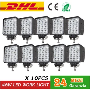 10X48W LED LUCE FARO LAMPADA DA LAVORO FARETTO OFFROAD 12V 24V CAMION AUTO BARCA - Imagen 1 de 8