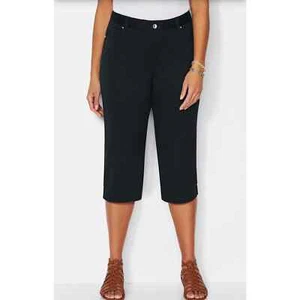 Catherines Sateen Capri Comfort Waist Pants Size 26 Petite 26WP NWT - Picture 1 of 10