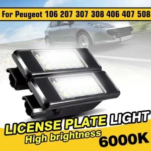 2PCS 18LED License Plate Light for Peugeot 106/207/307/308 Citroen C3/C4/C5/C6 - Bild 1 von 11