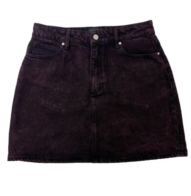 Falda vaquera Paige Jeans para mujer talla 30 Aideen con bolsillos lavado borgoña 30" anchura 17L Foto 1 de 4