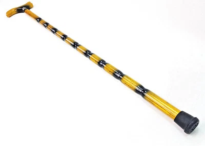 Stunning Derby Wooden Walking Stick Cain 90cm With Collar luxury Dragon Design