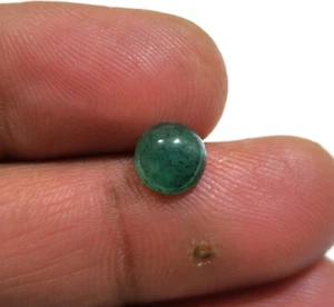 Beautiful A+ Zambian Green Emerald 1.80 Crt Cabochon Round Shape Loose Gemstone - Picture 1 of 7