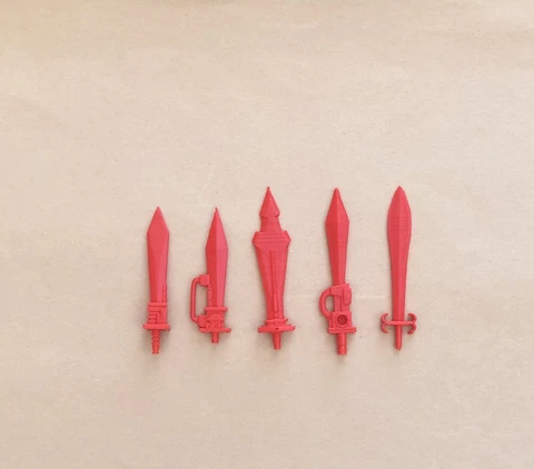 Transformers Dinobot 3D printed sword set Grimlock Slag Sludge Swoop Snarl Cover