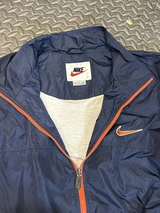 Vintage Nike Trainingsjacke Full Zip Windbreaker Herren Gr. XL blau gefüttert Active 90s - Bild 1 von 10