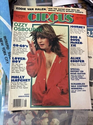 Ozzie Ozbourne Circus Magazine 1982 As Is No Label - Image 1 of 2