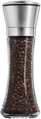 Salt and Pepper Grinder Tall Size - Black PepperHerb Shakers Mill Refillable Ma - Image 1 of 4