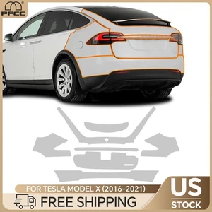 2016-2021 Tesla Model X Rear Bumper PreCut PPF Paint Protection Film Gloss TPU - Picture 1 of 19