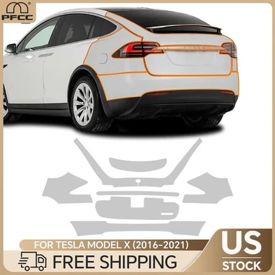 2016-2021 Tesla Model X Rear Bumper PreCut PPF Paint Protection Film Gloss TPU - Image 1 of 4