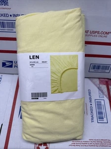 Lenzuolo con angoli Ikea LEN 38x61" giallo nuovo letto bambini - Foto 1 di 2