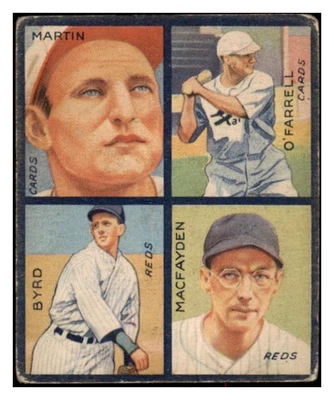 Goudey # 7F 1935 Pepper Martin Cardinals en muy buena condición-ex 515630 (tarjetas aéreas) Foto 1 de 2