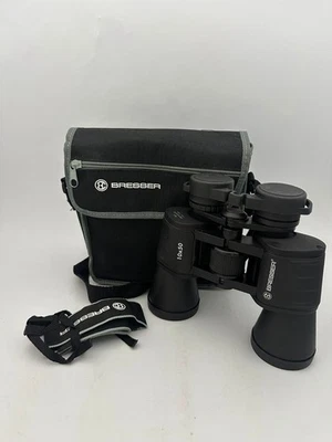 Bresser BAK-4 Eyerelief 10 x 50 Binoculars Fully Coated 114/1000m + Case & Strap - Image 1 of 4