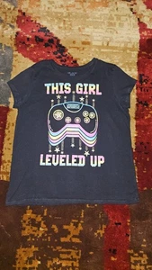 Girls T-Shirt XXL - The Children's Place - "This Girl Leveled Up" - Picture 1 of 3