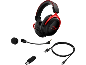 HyperX Cloud II sans fil - Casque gaming - Noir-Rouge - Photo 1/6