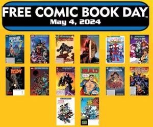 🔥 FCBD Free Comic Book Day 2024 Set of 14 DC Marvel Dark Horse Image IDW Comics - Picture 1 of 15