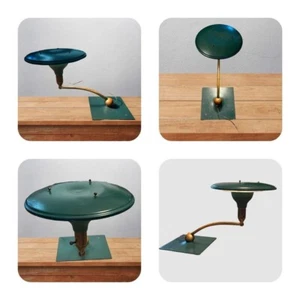 MCM M.G. Wheeler Sight Light Green Swing Arm Desk Lamp Flying Saucer - Picture 1 of 10