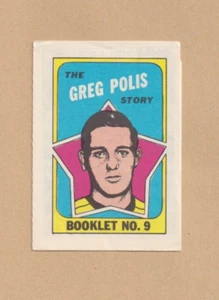 1971-72 Topps Booklet - Greg Polis #9 Pittsburgh Penguins incomplete booklet - Picture 1 of 3