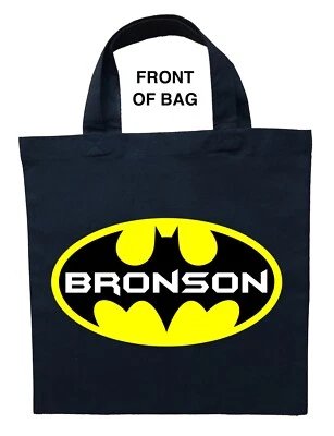 Batman Trick or Treat Bag, Personalized Batman Halloween Bag, Custom Batman Bag - Image 1 of 2