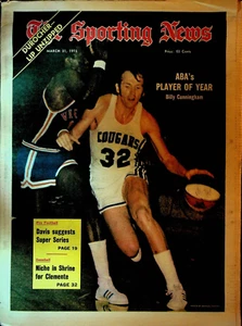 The Sporting News 31 de marzo 1973 Roberto Clemente Billy Cunningham - Imagen 1 de 1