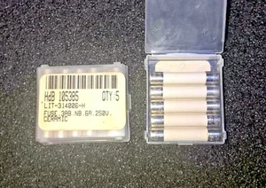 FUSIBLES DE CERÁMICA LITTELFUSE 314006 6 AMP 3AB ACCIÓN RÁPIDA - 5 piezas - Imagen 1 de 1