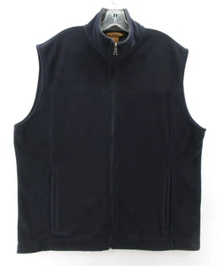 VINTAGE St Johns Bay Vest Men XL Blue Fleece Windbreaker Jacket Coat Full Zip - Picture 1 of 8