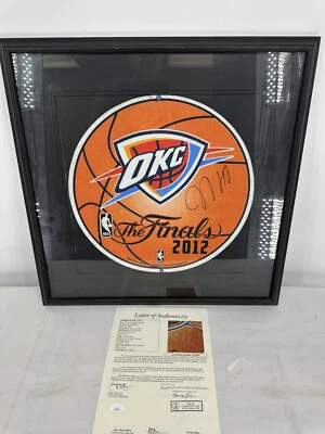 James Harden Autographed Framed 2012 Finals OKC Oklahoma Thunder JSA Certified - Image 1 of 4