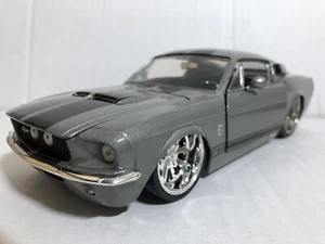 JADA BIGTIME BTM 1967 SHELBY GT 500KR GRAY / BLACK STRIPES 1:24 NEW NO BOX - Picture 1 of 12