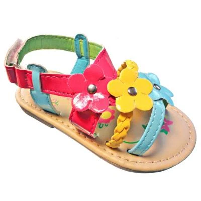 Sandalias planas gladiador de verano para niñas pequeñas talla 5-10 Foto 1 de 4